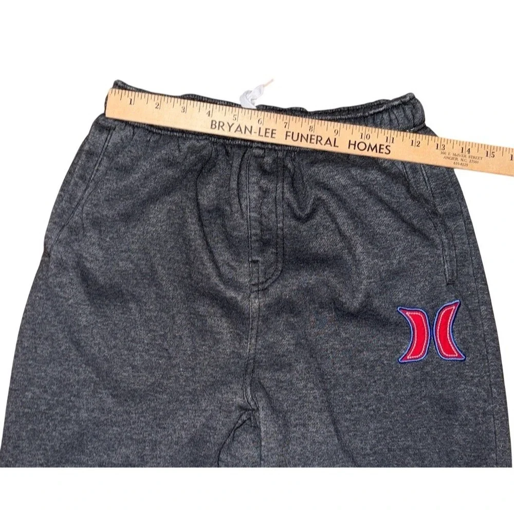 Hurley Boys Jogger Sweatpants Youth Size L Gray Heather Fleece Logo 10/12 skate